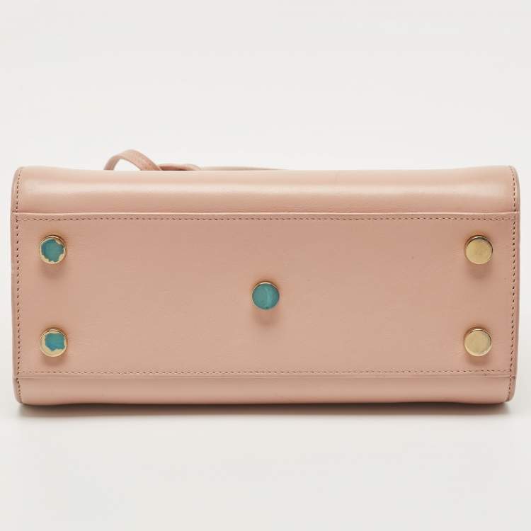 Pre Owned Saint Laurent Pale Pink Leather Nano Classic Sac De Jour Tote