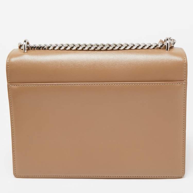 مملوكة مسبقًا Saint Laurent Beige Leather Medium Sunset Chain Shoulder Bag