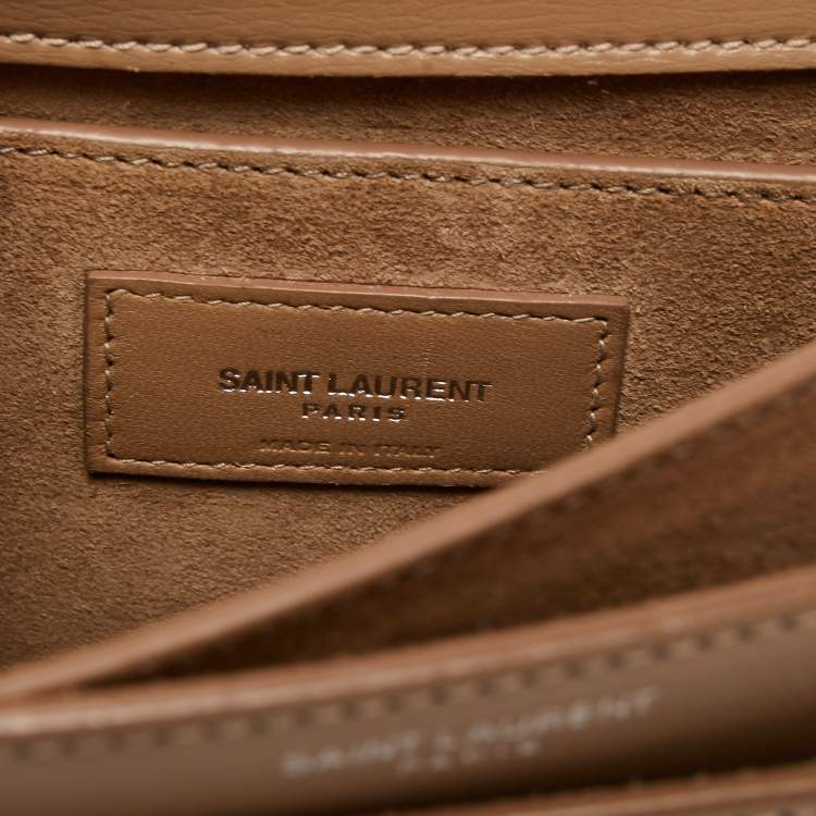 مملوكة مسبقًا Saint Laurent Beige Leather Medium Sunset Chain Shoulder Bag