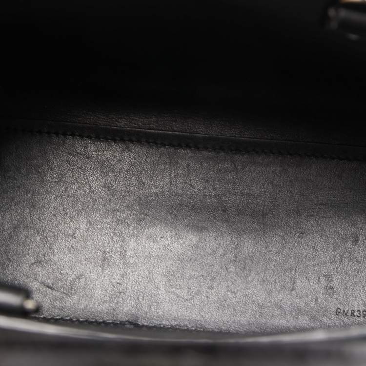 Pre Owned Saint Laurent Black Croc Embossed Leather Nano Classic Sac De Jour Tote