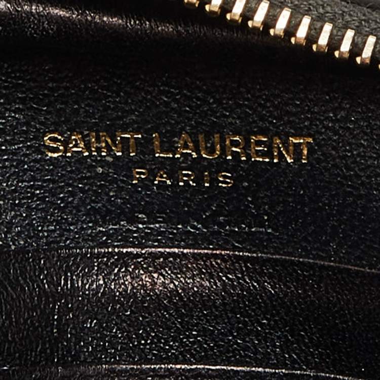 Pre Owned Saint Laurent Silver Leather Blogger Crossbody Bag