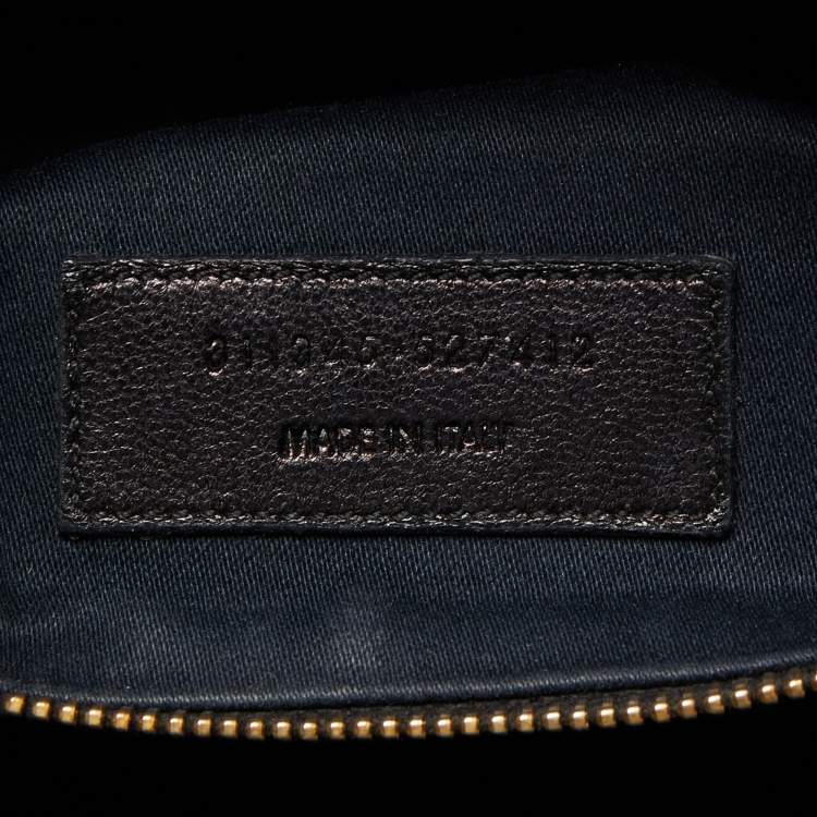 Pre Owned Saint Laurent Black Leather Medium Cabas Chyc Tote