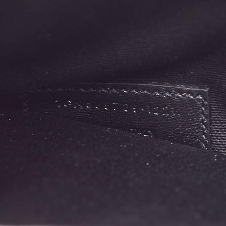 مملوكة مسبقًا Saint Laurent Ivory Croc Embossed Leather Medium Uptown Pouch