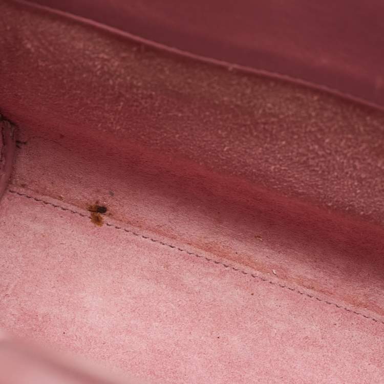 Pre Owned Saint Laurent Pink Leather Nano Classic Sac De Jour Tote