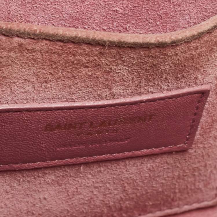 Pre Owned Saint Laurent Pink Leather Nano Classic Sac De Jour Tote
