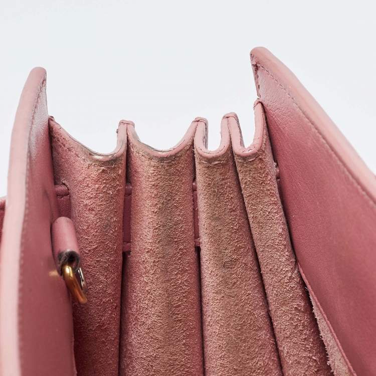 Pre Owned Saint Laurent Pink Leather Nano Classic Sac De Jour Tote