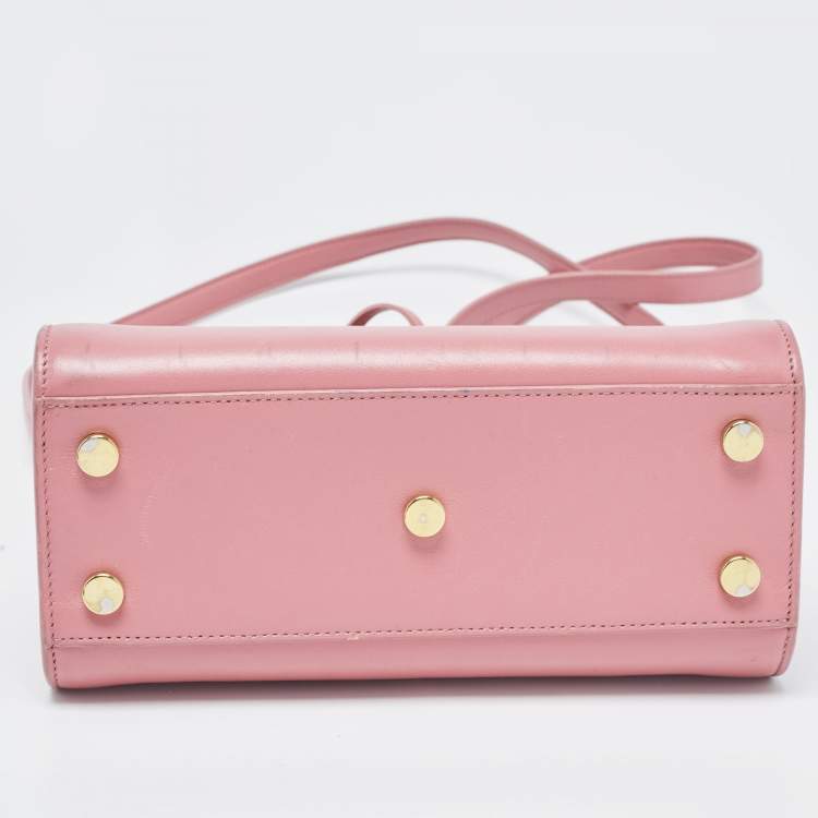 Pre Owned Saint Laurent Pink Leather Nano Classic Sac De Jour Tote