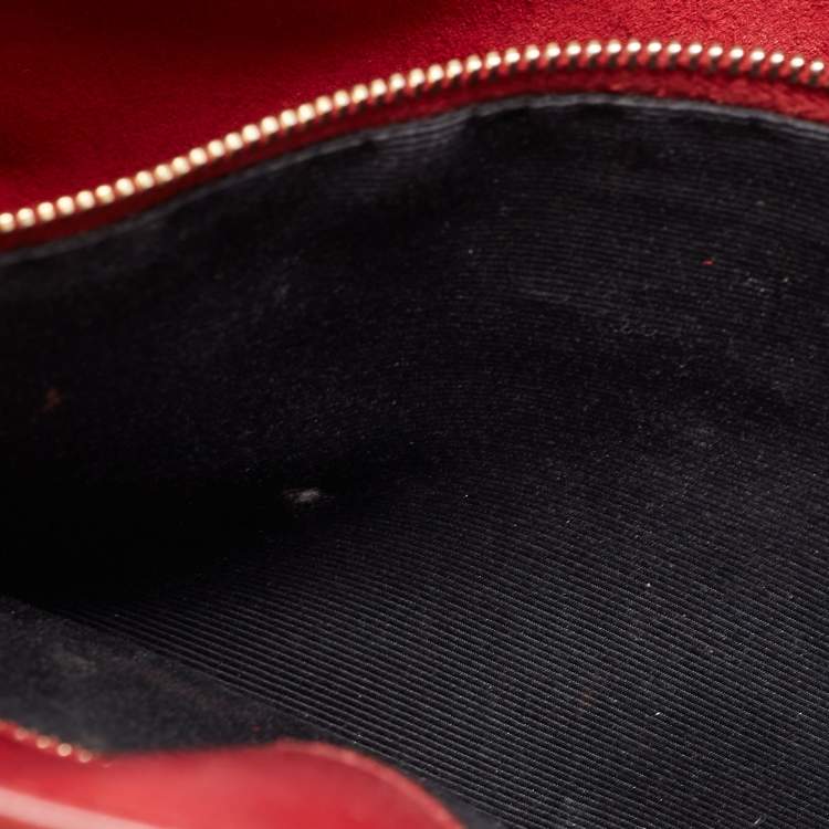 Pre Owned Saint Laurent Red Leather Small Classic Sac De Jour Tote
