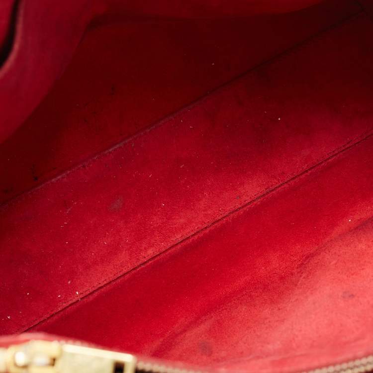 Pre Owned Saint Laurent Red Leather Small Classic Sac De Jour Tote