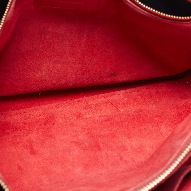Pre Owned Saint Laurent Red Leather Small Classic Sac De Jour Tote