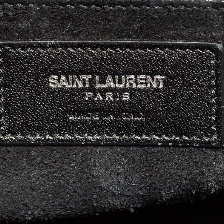 Pre Owned Saint Laurent Black Croc Embossed Leather Large Sac De Jour Tote