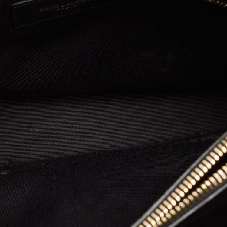 مملوكة مسبقًا Saint Laurent Black Matelassé Leather Medium LouLou Shoulder Bag
