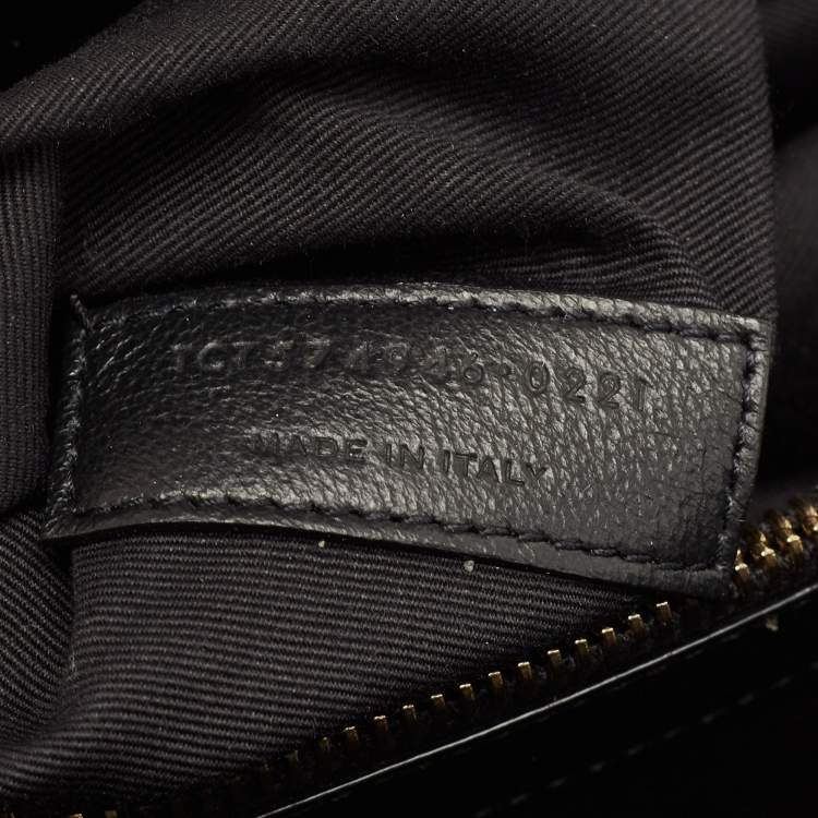 مملوكة مسبقًا Saint Laurent Black Matelassé Leather Medium LouLou Shoulder Bag