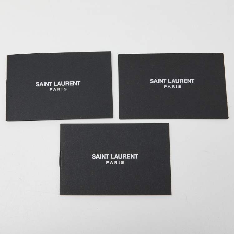 Pre Owned Saint Laurent Black Patent Leather Vicky Monogram Belt Bag