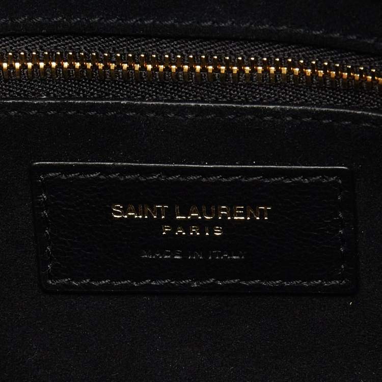 Pre Owned Saint Laurent Black Leather LE 5 À 7 Shoulder Bag