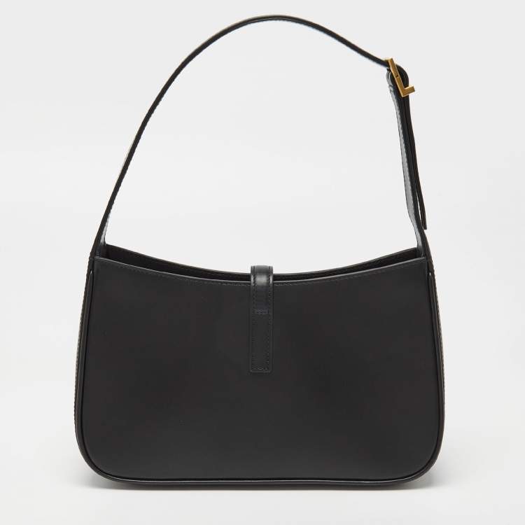 Pre Owned Saint Laurent Black Leather LE 5 À 7 Shoulder Bag
