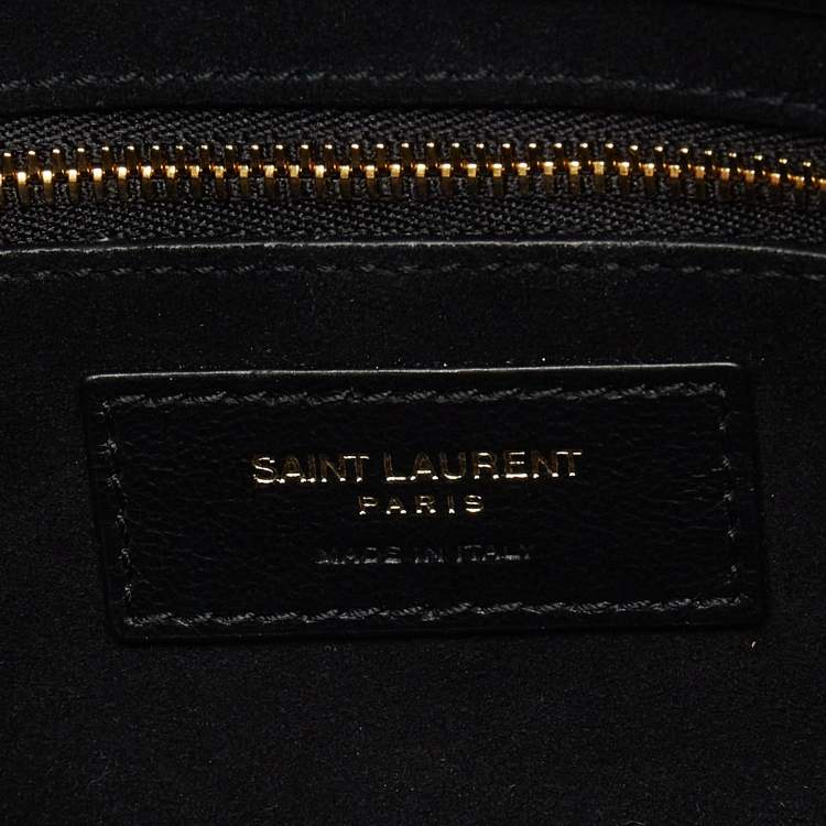 Pre Owned Saint Laurent Black Leather LE 5 À 7 Shoulder Bag