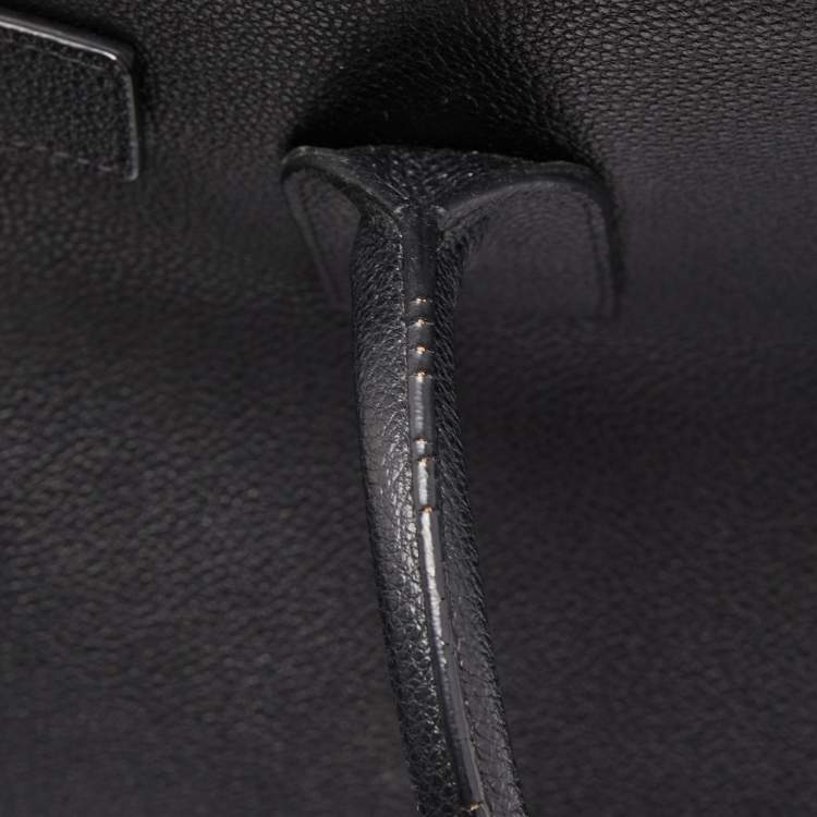 مملوكة مسبقًا Saint Laurent Black Grain Leather Small Classic Sac De Jour Tote