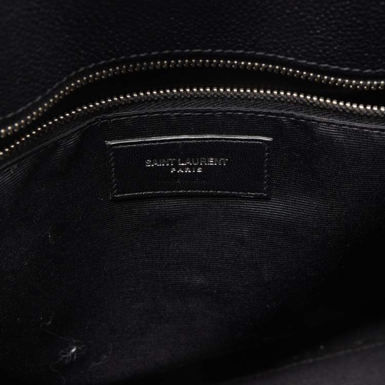 مملوكة مسبقًا Saint Laurent Black Grain Leather Small Classic Sac De Jour Tote