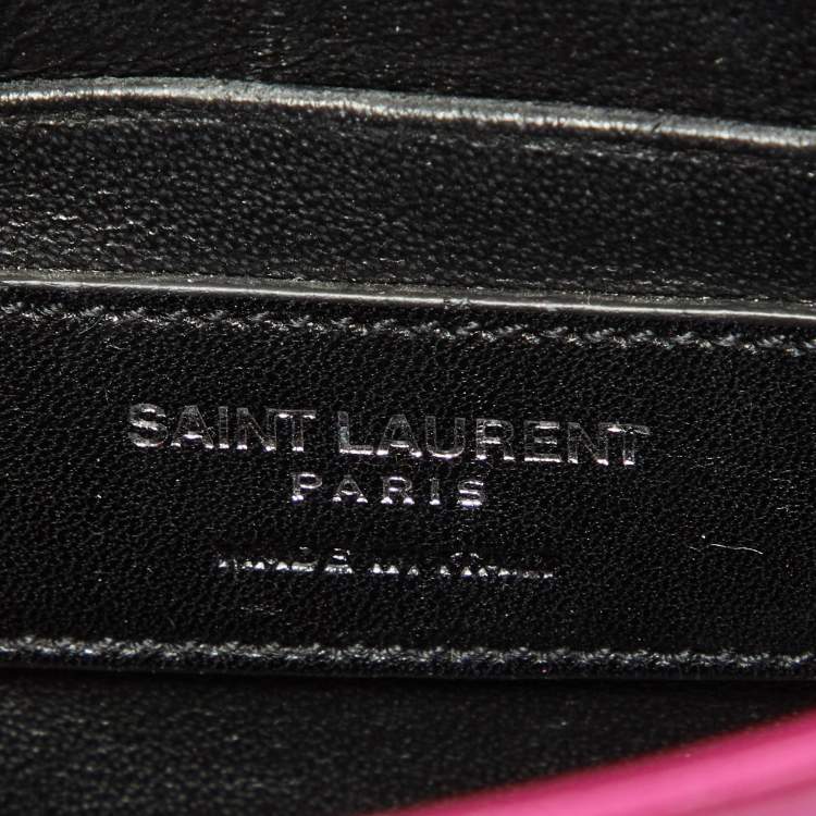 Pre Owned Saint Laurent Pink Leather Toy Sac De Jour Crossbody Bag