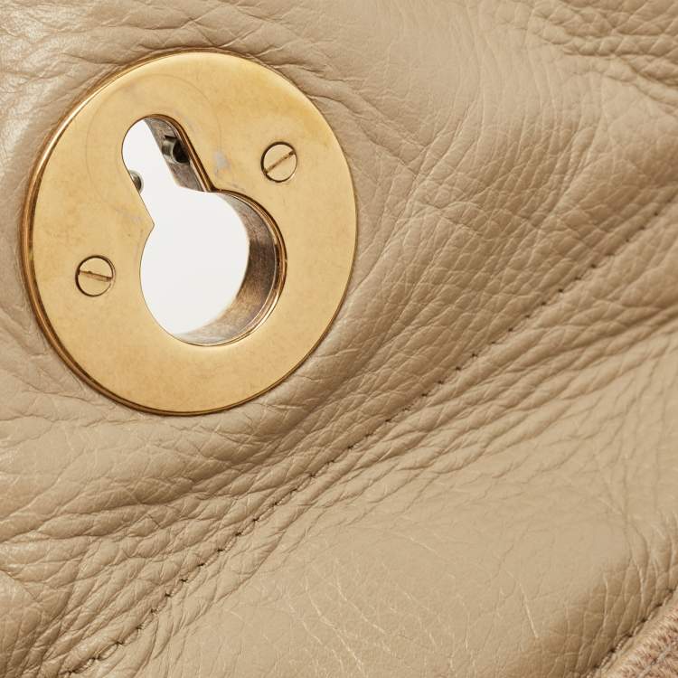 Pre Owned Yves Saint Laurent Grey Leather Muse Two Shoulder Bag