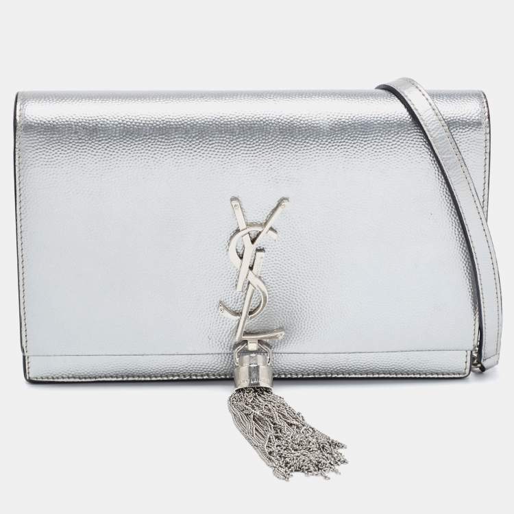 Saint Laurent Grey Leather Kate Tassel Shoulder Bag Saint Laurent Paris ...