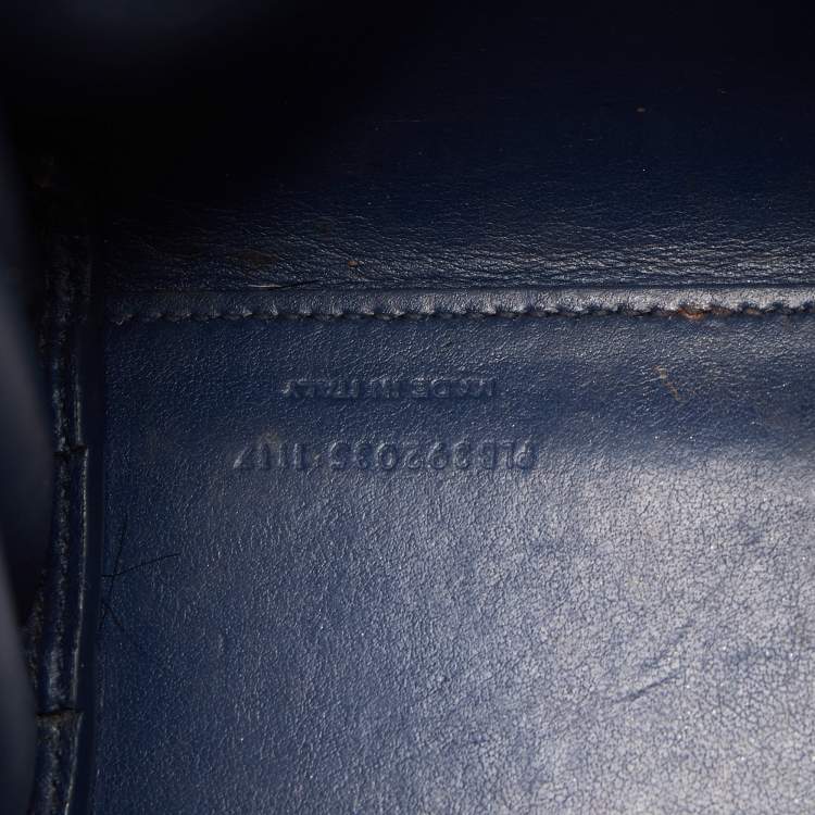 Pre Owned Saint Laurent Blue Leather Nano Classic Sac De Jour Tote