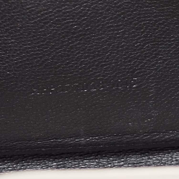 Pre Owned Saint Laurent White Matelasse Leather Monogram Envelope Wallet on Chain