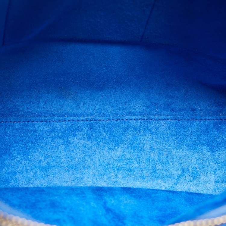 Pre Owned Saint Laurent Blue Leather Small Classic Sac De Jour Tote