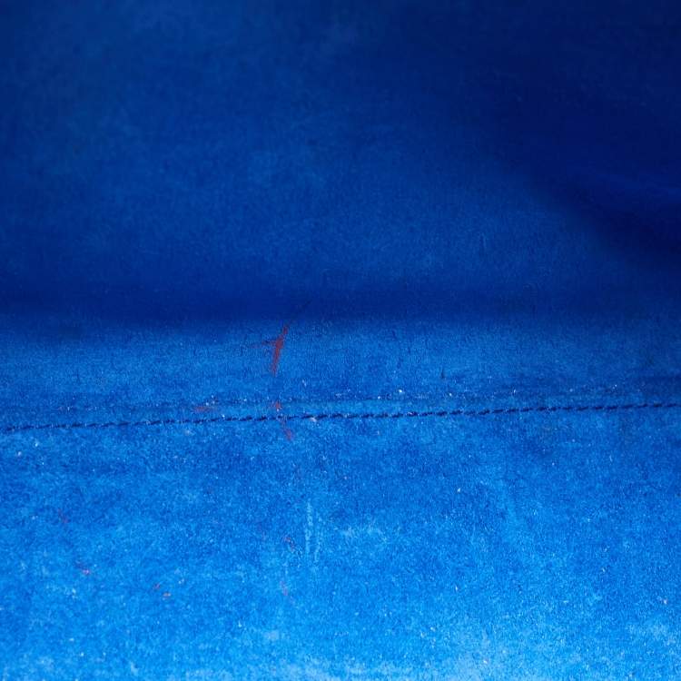 Pre Owned Saint Laurent Blue Leather Small Classic Sac De Jour Tote