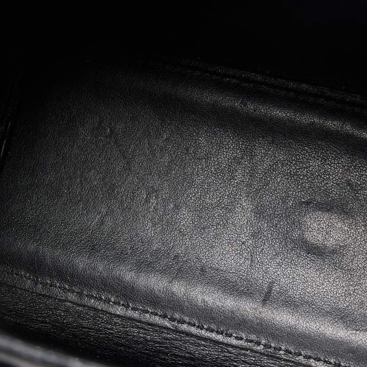 Pre Owned Saint Laurent Black Croc Embossed Leather Nano Classic Sac De Jour Tote