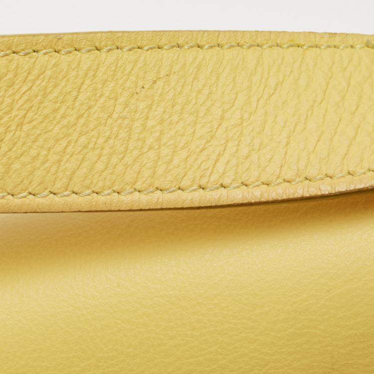 Pre Owned Saint Laurent Yellow Leather Ligne Y Crossbody Bag