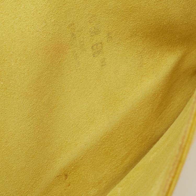 Pre Owned Saint Laurent Yellow Leather Ligne Y Crossbody Bag