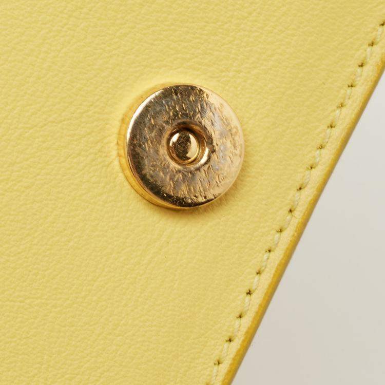 Pre Owned Saint Laurent Yellow Leather Ligne Y Crossbody Bag