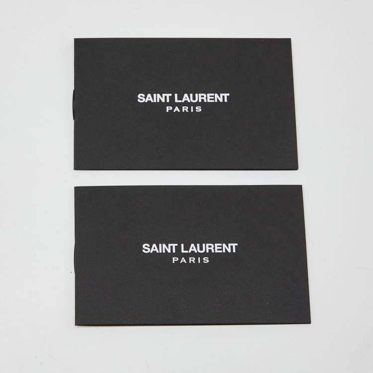 Pre Owned Saint Laurent Pink Matelassé Leather Monogram Envelope Wallet on Chain