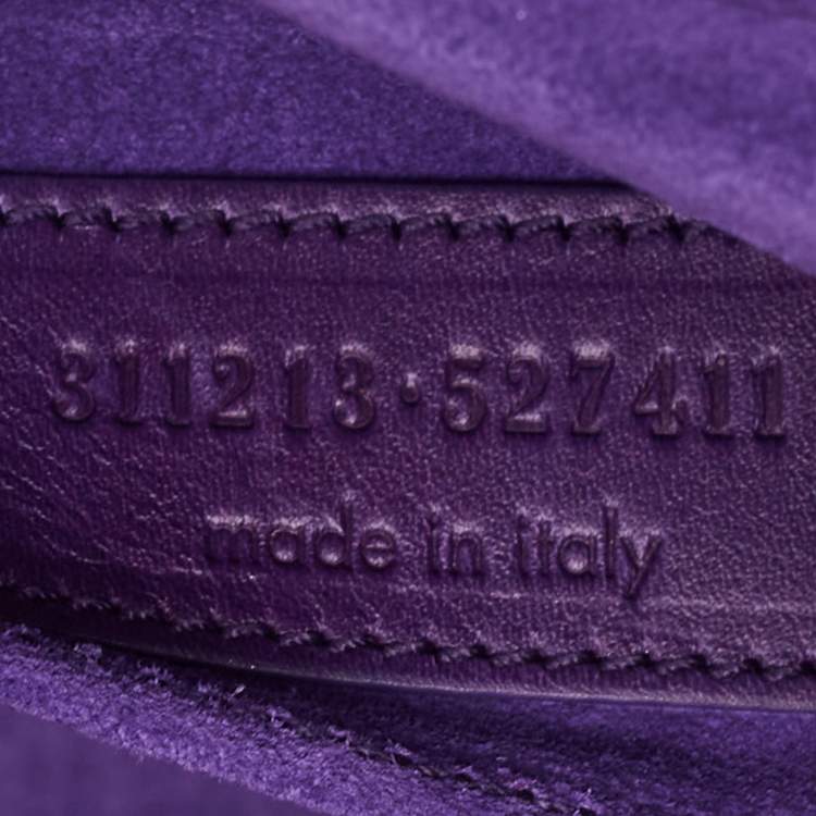 Pre Owned Saint Laurent Purple Leather Y-Ligne Clutch