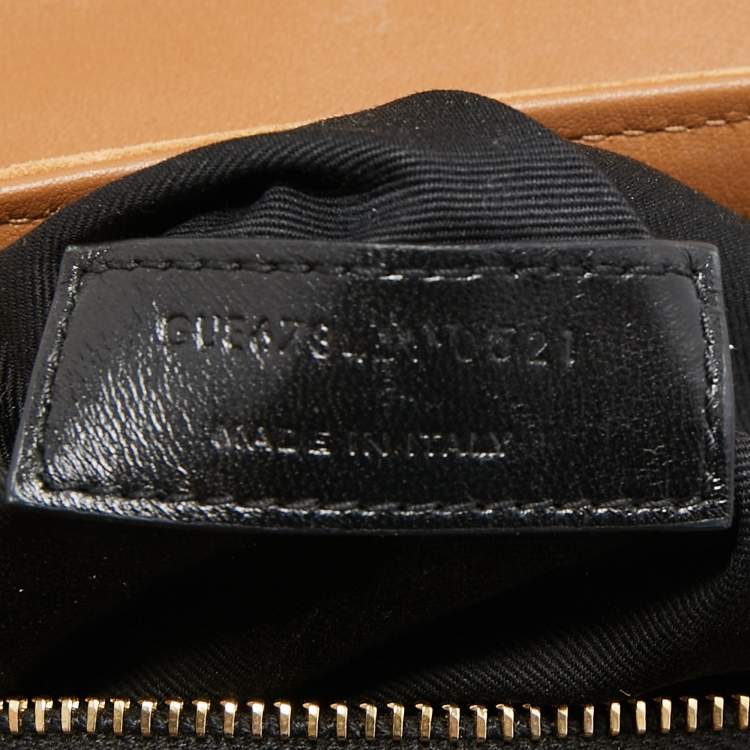 Pre Owned Saint Laurent Brown Quilted Suede Loulou Toy Shoulder Bag