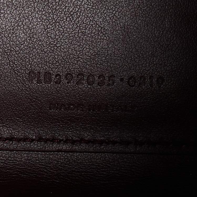Pre Owned Saint Laurent Burgundy Croc Embossed Leather Nano Classic Sac De Jour Tote