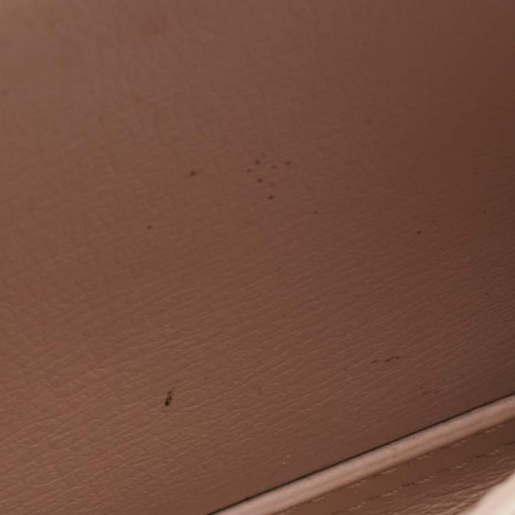 Pre Owned Saint Laurent Light Pink Leather Sunset Wallet On Chain