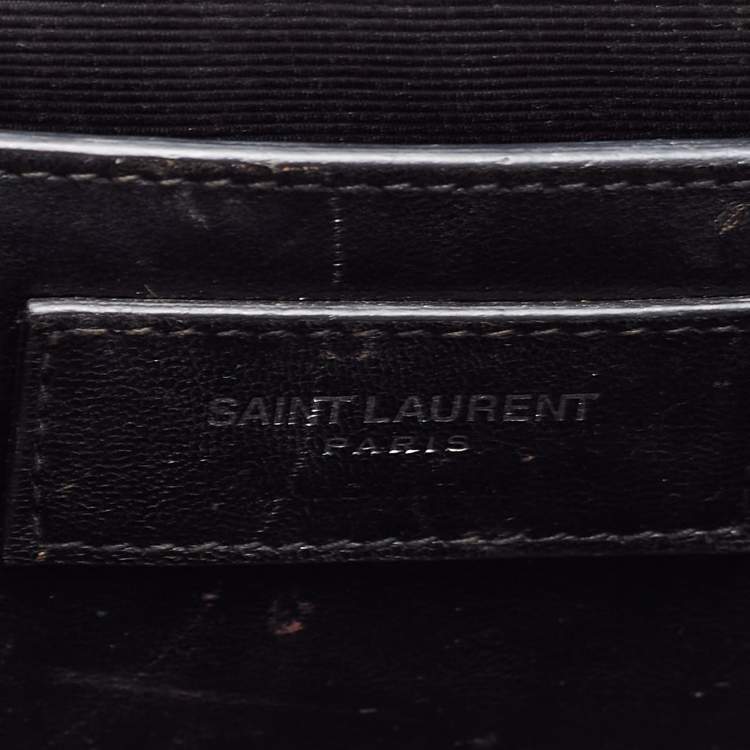 Pre Owned Saint Laurent Off White Leather Medium Kate Shoulder Bag