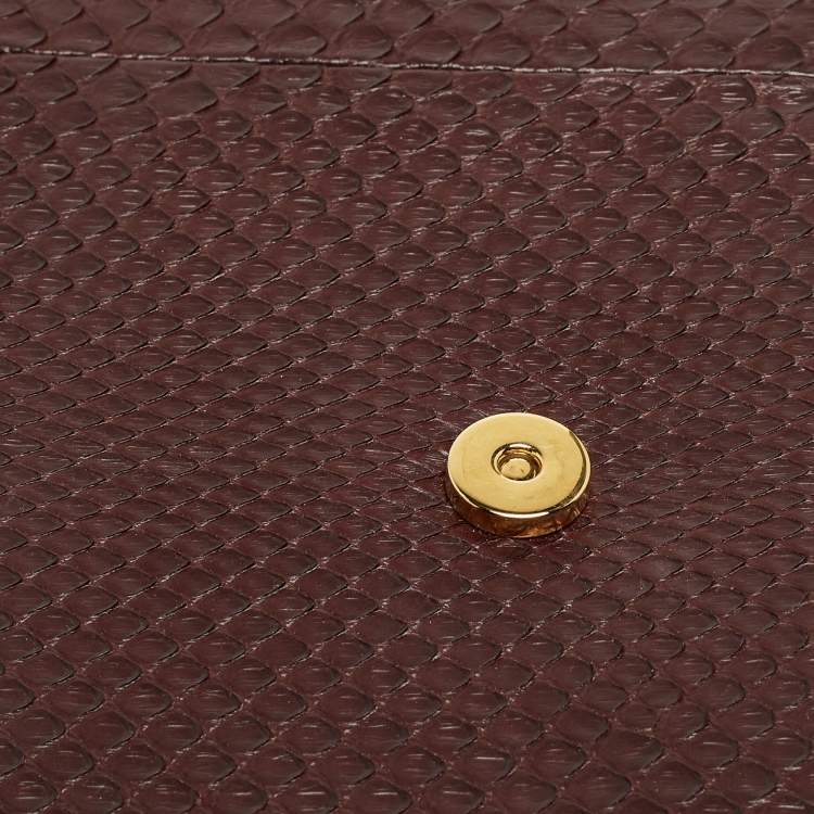 Pre Owned Saint Laurent Burgundy Monogram Kate Tassel Chain Bag