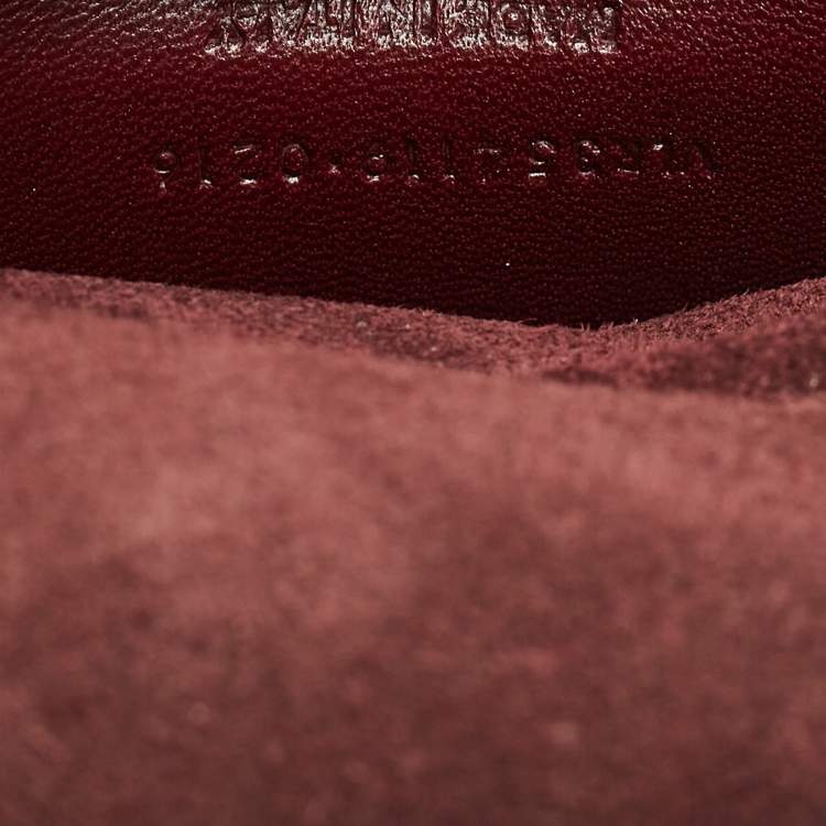 Pre Owned Saint Laurent Burgundy Monogram Kate Tassel Chain Bag