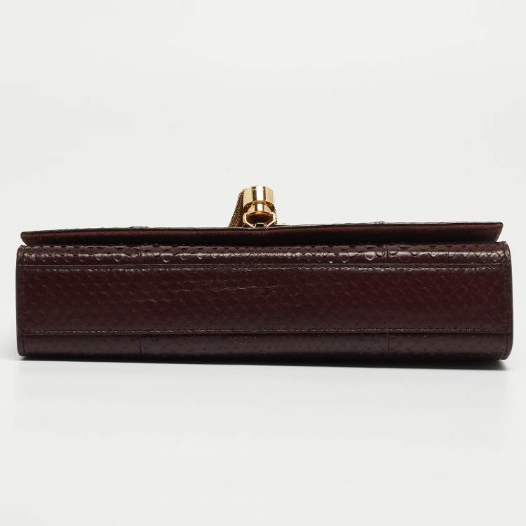 Pre Owned Saint Laurent Burgundy Monogram Kate Tassel Chain Bag