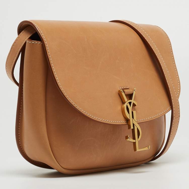 مملوكة مسبقًا Saint Laurent Tan Leather Medium Kaia Shoulder Bag