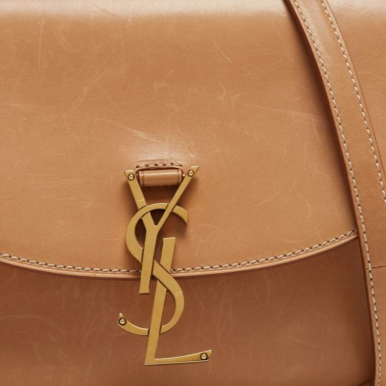 مملوكة مسبقًا Saint Laurent Tan Leather Medium Kaia Shoulder Bag