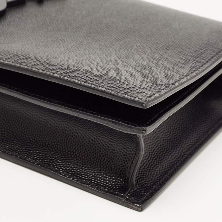 Pre Owned Saint Laurent Black Leather Kate Clutch
