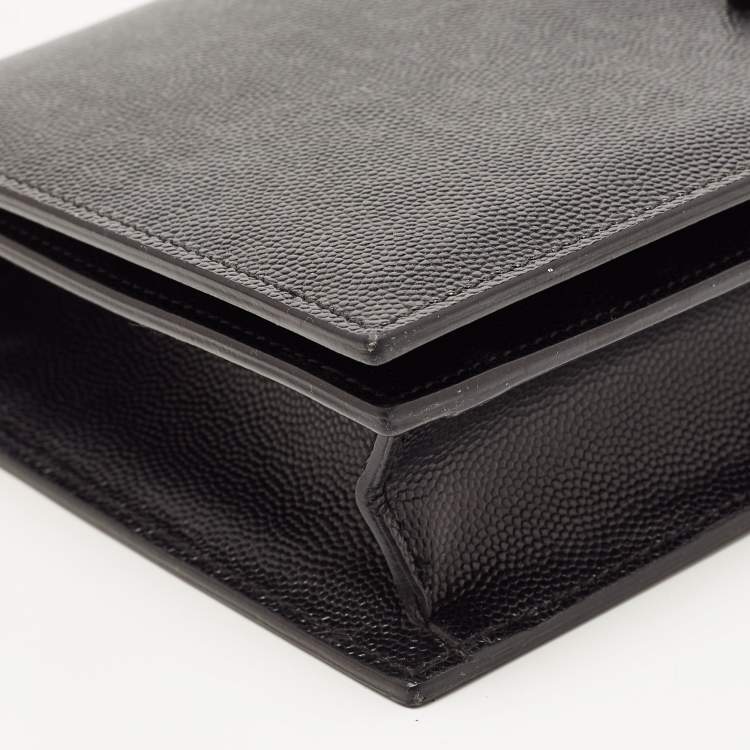 Pre Owned Saint Laurent Black Leather Kate Clutch