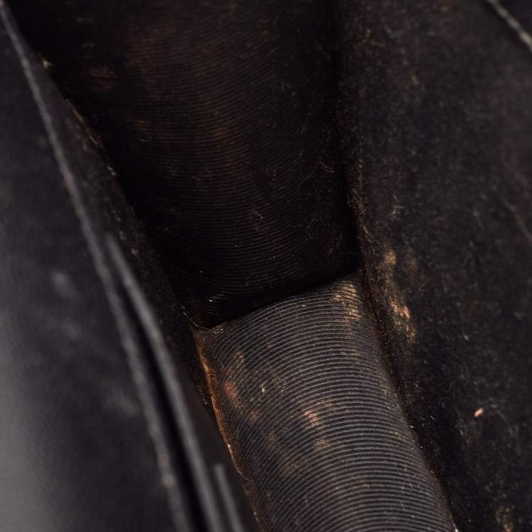Pre Owned Saint Laurent Black Leather Kate Clutch
