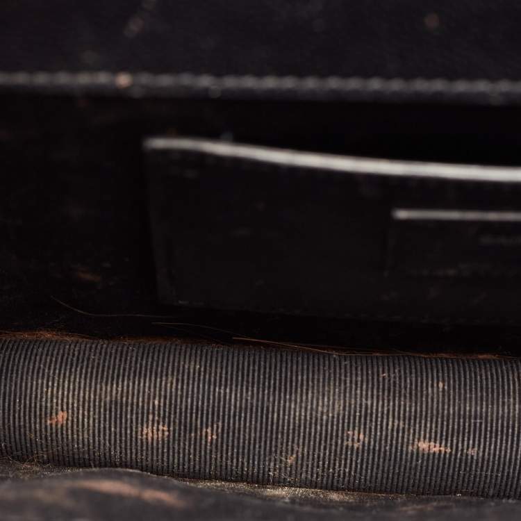 Pre Owned Saint Laurent Black Leather Kate Clutch