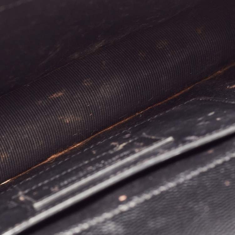 Pre Owned Saint Laurent Black Leather Kate Clutch